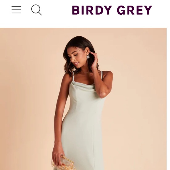 Birdy Grey Ash Crepe Dress in color Sage, size XS. Bridesmaid dress worn once. - Picture 2 of 10